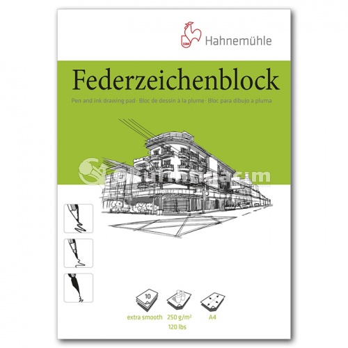 Hahnemühle Federzeichenblock Pen and İnk Drawing Pad A4 250 gr 10 Yaprak 10 628 701