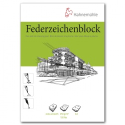 Hahnemühle - Hahnemühle Federzeichenblock Pen and İnk Drawing Pad A4 250 gr 10 Yaprak 10 628 701