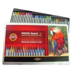 Koh-i-Noor - Koh-i-Noor Progresso Aquarell Woodless Coloured Pencil Set 36`lı