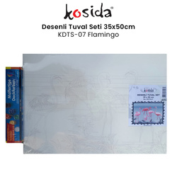 Kosida - Kosida Desenli Tuval Seti 35x50cm Flamingo No:KDTS-07
