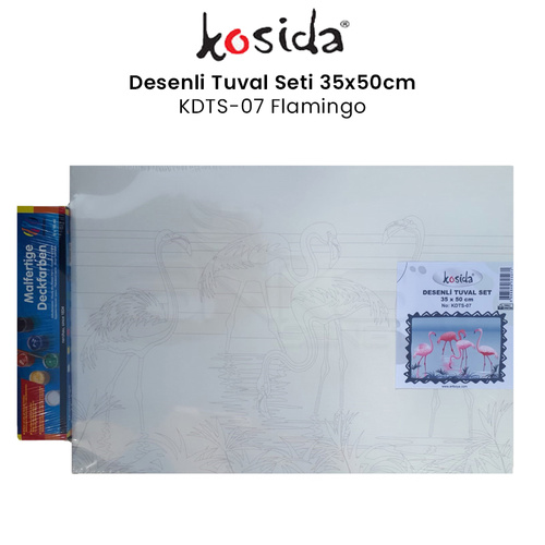 Kosida Desenli Tuval Seti 35x50cm Flamingo No:KDTS-07