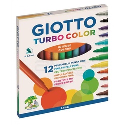 Giotto - Koşuyolu Giotto Turbo Color Keçeli Kalem 12li 416000