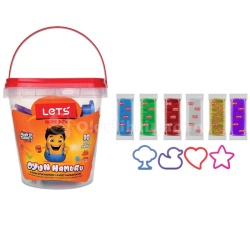 Lets - Lets 8 Renk Plastik Kovalı Oyun Hamuru 240g L-8700