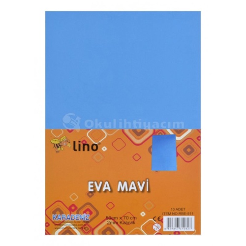 Lino Karadeniz Eva 50x70cm 2mm Mavi 10lu RBE510