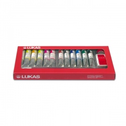 Lukas - Lukas Su Bazlı Linol Baskı Boyası Kutulu Takım 12`li 20 ml