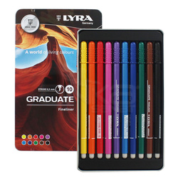 Lyra - Lyra Graduate Fineliner İnce Uçlu Kalem 0.5mm 10lu Set