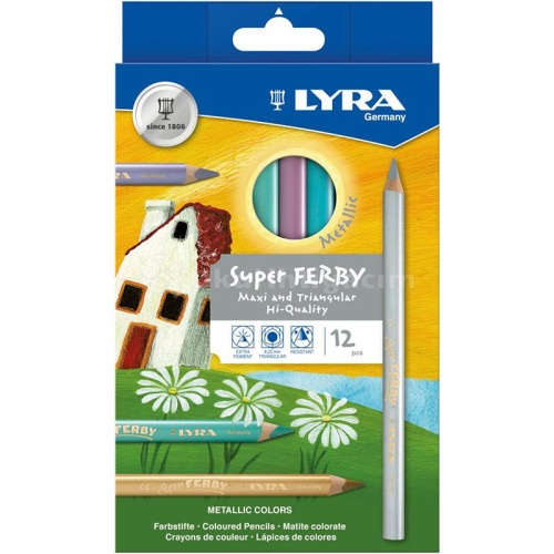 Lyra Super Ferby Kuru Boya Kalemi Metalik 12 Renk L3721122