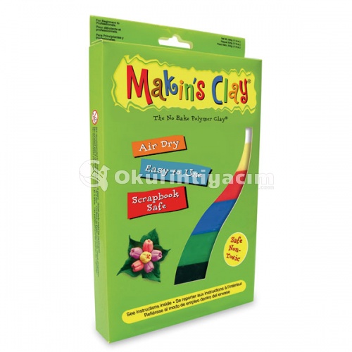 Makins Clay Hava ile Kuruyan Polimer Kil Multi Color 6 Renk 500 gr Kod:31003