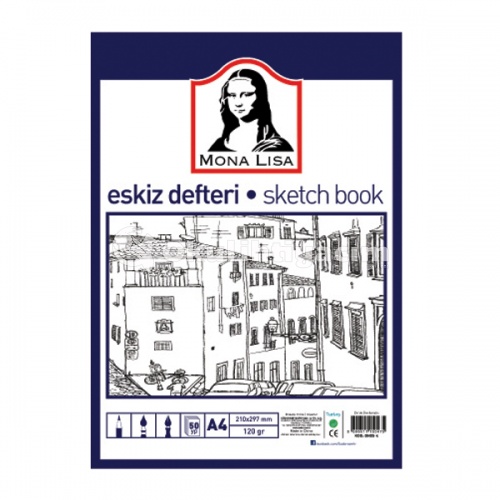 Mona Lisa Sketchbook Eskiz Defteri A4 120 gr 50 Yaprak Kod: BN05-4
