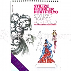 Nebahat Çağıl Moda Tasarımcıları için Stilize Figürler Portofolyo Çizim Blo A-4k
