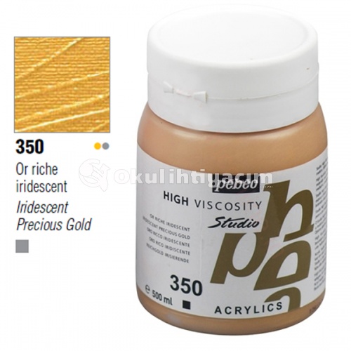 Pebeo Acrylic Studio 500ml 350 Iridescent Precious Gold