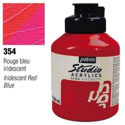 Pebeo - Pebeo Acrylic Studio Dyna 500ml 354 Iridescent Red-Blue