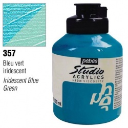 Pebeo - Pebeo Acrylic Studio Dyna 500ml 357 Iridescent Blue-Green
