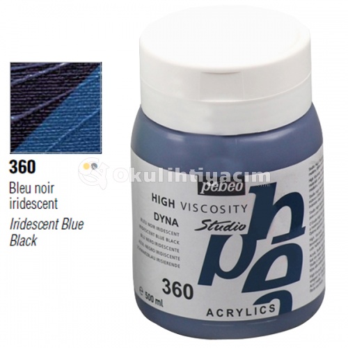 Pebeo Acrylic Studio Dyna 500ml 360 Iridescent Blue-Black