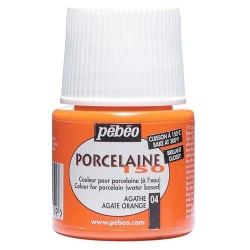 Pebeo - Pebeo Porcelaine 150 Fırınlanabilir Porselen Boyası 04 Agate Orange