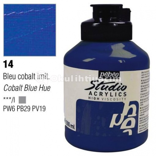 Pebeo Studio Akrilik Boya 500 ml No:14 Cobalt Blue
