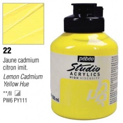 Pebeo - Pebeo Studio Akrilik Boya 500 ml No:22 Lemon Cadmium Yellow