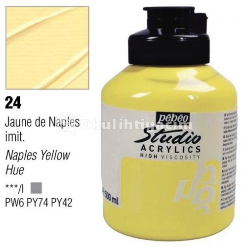 Pebeo Studio Akrilik Boya 500 ml No:24 Naples Yellow