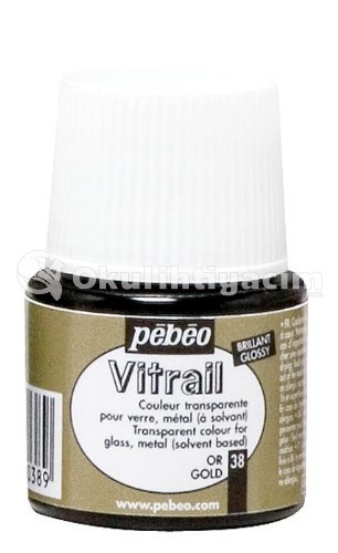 Pebeo Vitrail Cam Boyası 45 ml Altın 38