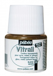 Pebeo - Pebeo Vitrail Cam Boyası 45 ml Beyaz 20