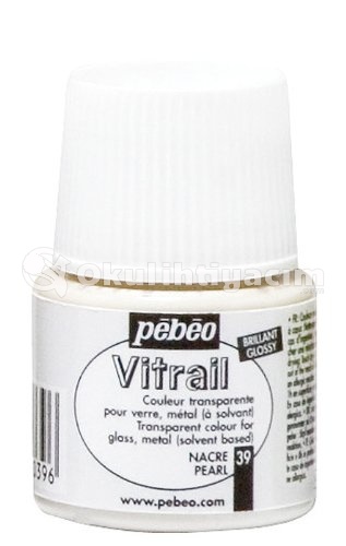 Pebeo Vitrail Cam Boyası 45 ml İnci 39
