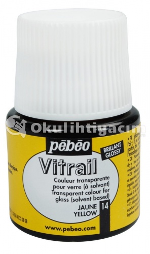 Pebeo Vitrail Cam Boyası 45 ml Sarı 14
