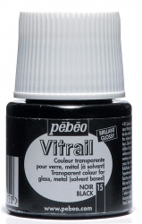 Pebeo - Pebeo Vitrail Cam Boyası 45 ml Siyah 15