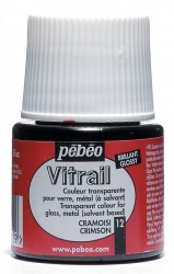 Pebeo - Pebeo Vitrail Cam Boyası 45 ml Yoğun Kırmızı 12