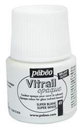 Pebeo - Pebeo Vitrail Opak Cam Boyası 45 ml Beyaz 49