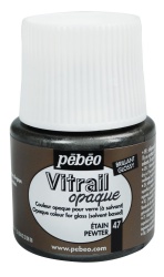 Pebeo - Pebeo Vitrail Opak Cam Boyası 45 ml Kalay Rengi 47