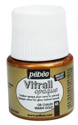 Pebeo - Pebeo Vitrail Opak Cam Boyası 45 ml Sıcak Altın 48