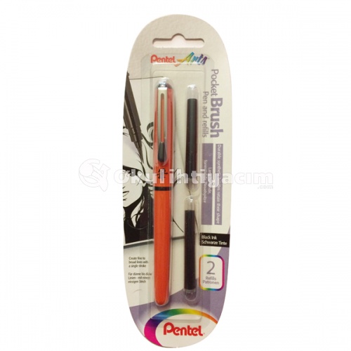 Pentel Arts Pocket Brush Kalem ve Refill Seti Kod:XGFKPF/FP10