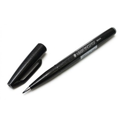 Pentel - Pentel Fude Touch Brush Sign Pen Siyah