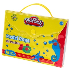 Play-Doh - Play-Doh 18 Renk Pastel Boya Çantalı PA006