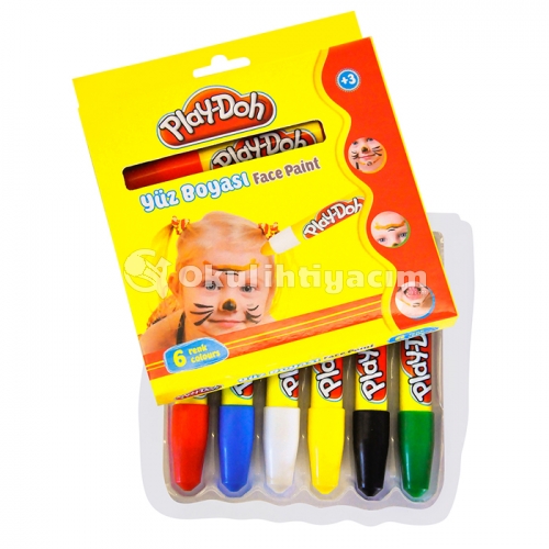 Play-Doh 6 Renk Yüz Boyası Karton Kutu YU003