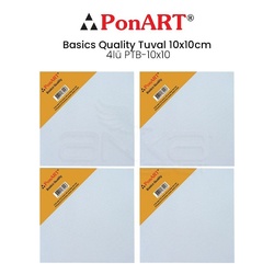 Ponart - Ponart Basics Quality Tuval 10x10cm 4lü PTB-10x10