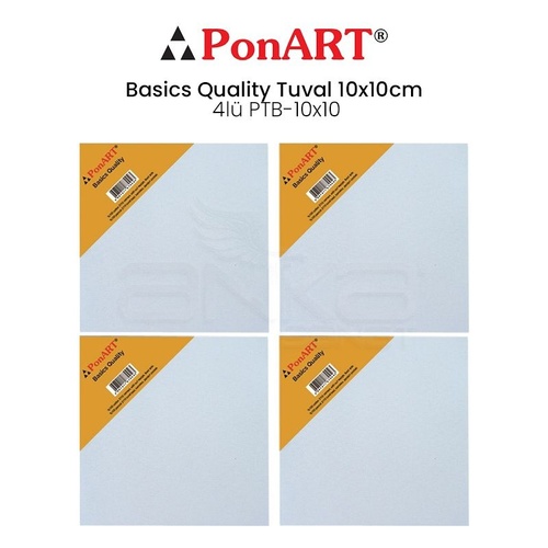 Ponart Basics Quality Tuval 10x10cm 4lü PTB-10x10