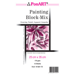 Ponart - Ponart Painting Block Mix 25x35 170gr 12yp