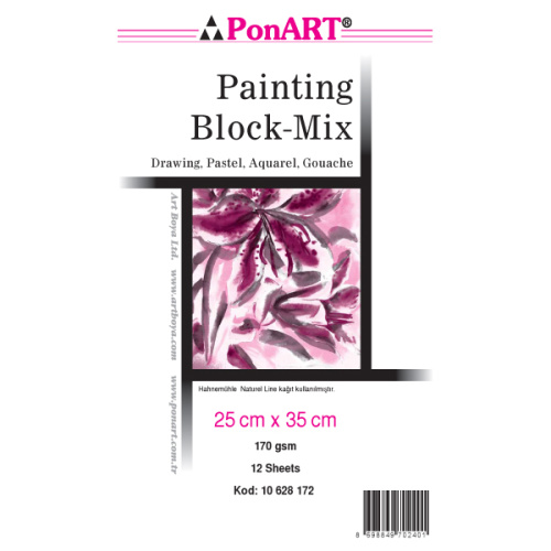Ponart Painting Block Mix 25x35 170gr 12yp