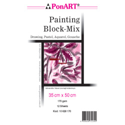 Ponart - Ponart Painting Block Mix 35x50 170gr 12yp