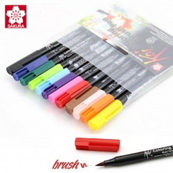 Sakura - Sakura Koi Coloring Brush Pen Fırça Uçlu Kalem Seti 12`li