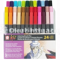 Sakura Koi Coloring Brush Pen Fırça Uçlu Kalem Seti 24`lü