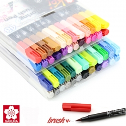 Sakura - Sakura Koi Coloring Brush Pen Fırça Uçlu Kalem Seti 48`li