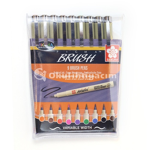 Sakura Pigma Brush Pen 9`lu Set