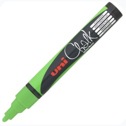 Uni - Uni Chalk Marker Wet Wipe Fluo Green 1.8 - 2.5 mm
