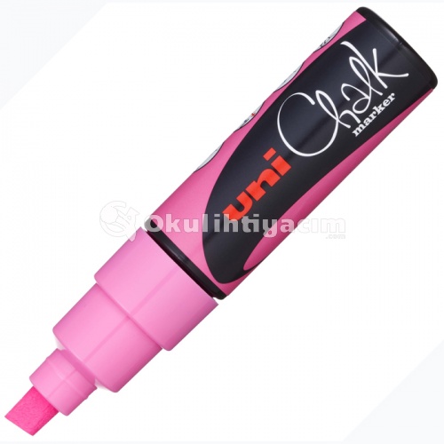 Uni Chalk Marker Wet Wipe Fluo Pink 8.0 mm