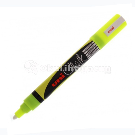 Uni Chalk Marker Wet Wipe Fluo Yellow 1.8 - 2.5 mm