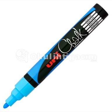 Uni Chalk Marker Wet Wipe Light Blue 1.8 - 2.5 mm