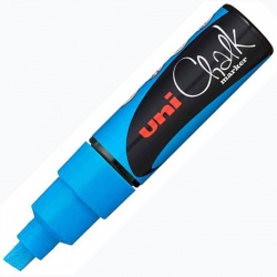 Uni - Uni Chalk Marker Wet Wipe Light Blue 8.0 mm