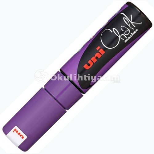 Uni Chalk Marker Wet Wipe Violet 8.0 mm